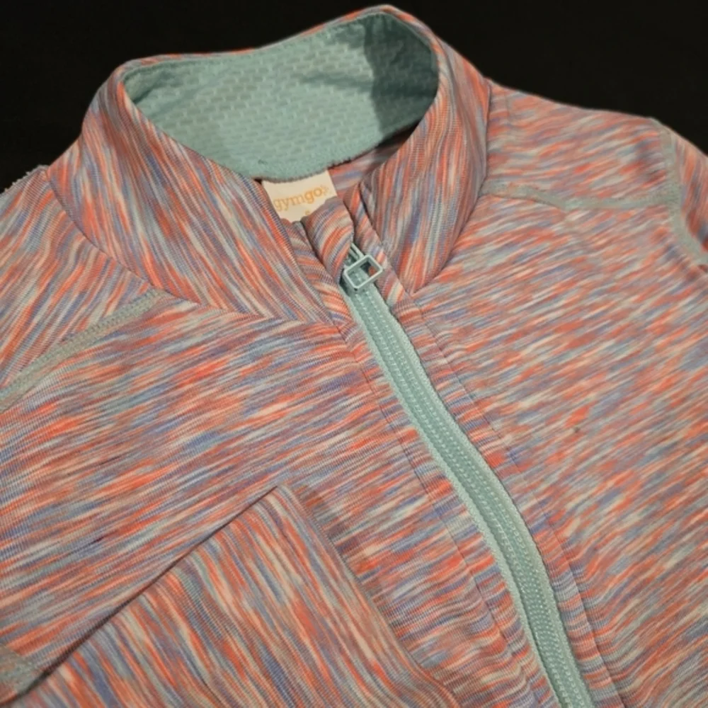 Gymboree Gymgo‎ Girl's Athletic Full Zip Up Jacket Pink & Blue Size 5/6 Small